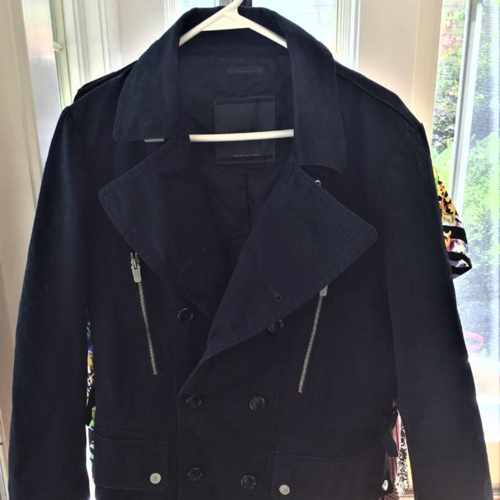 Zara Man navy blue peacoat